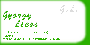 gyorgy liess business card