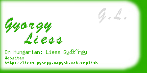 gyorgy liess business card